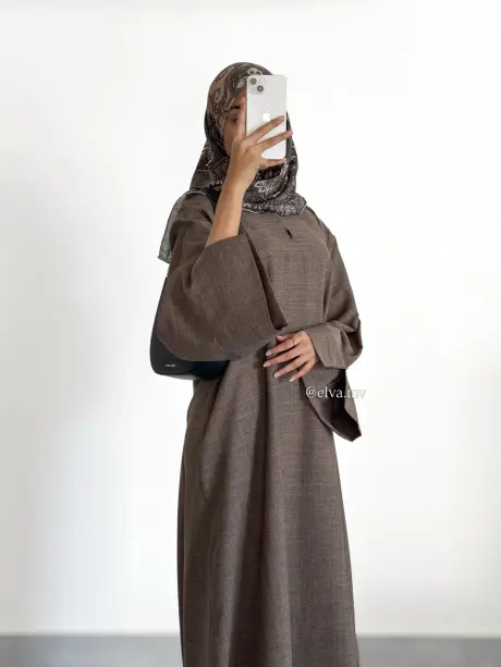 Linen simple Abaya